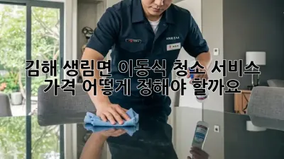 김해 생림면 이동식 청소 서비스 가격, 어떻게 정해야 할까요?