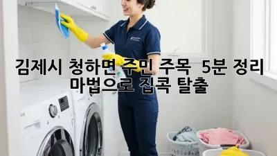 김제시 청하면 주민 주목! ✨ 5분 정리 마법으로 집콕 탈출 🏡